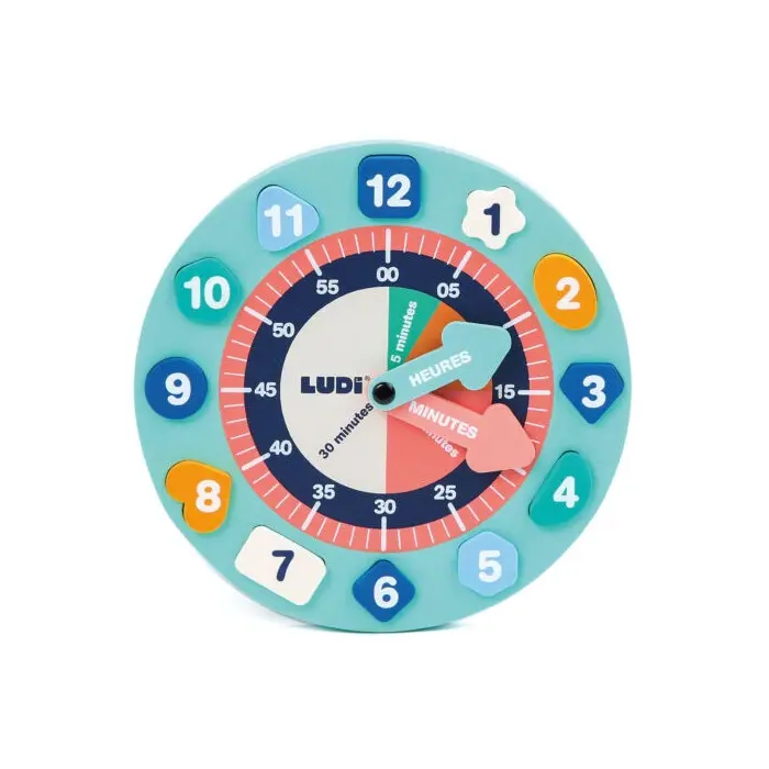 Ludi Horloge - J'apprends l'heure 3ans+ Jeux éducatifs - Ludi