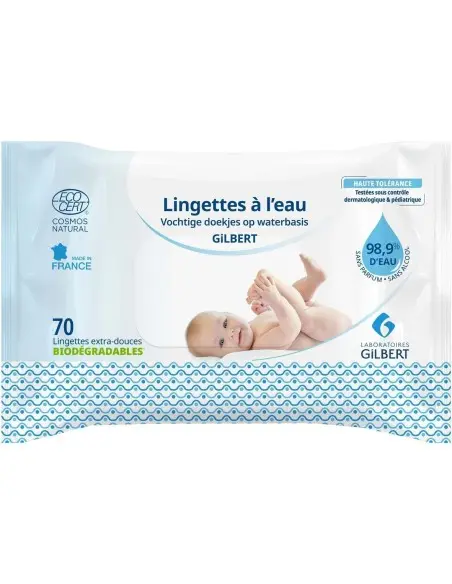 Gilbert Lingettes à l'eau 70 unités Baby And Mom Gilbert 59,00&nbsp;MAD