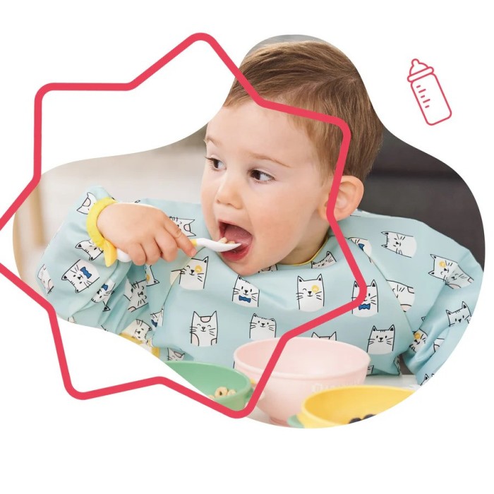 Badabulle Couverts d'Apprentissage Flexibles 6m+ Vaisselle bébé