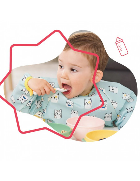 Badabulle Couverts d'Apprentissage Flexibles 6m+ Vaisselle bébé
