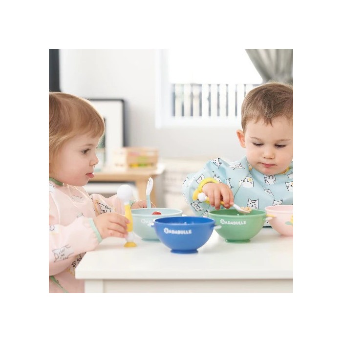 Badabulle Couverts d'Apprentissage Flexibles 6m+ Vaisselle bébé