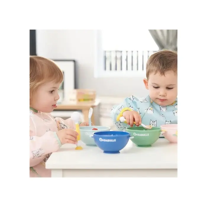 Badabulle Couverts d'Apprentissage Flexibles 6m+ Vaisselle bébé