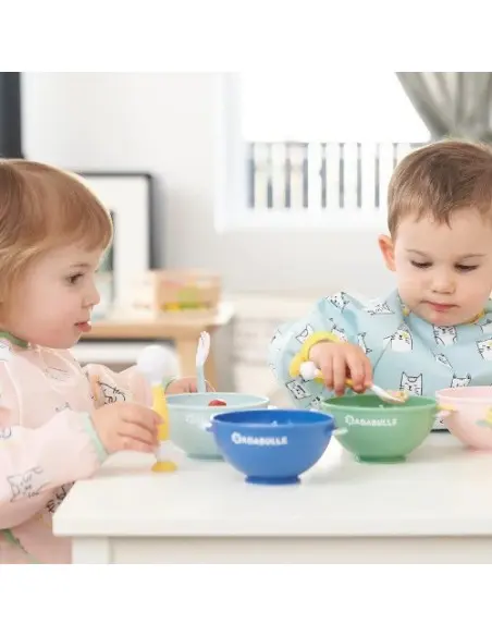 Badabulle Couverts d'Apprentissage Flexibles 6m+ Vaisselle bébé