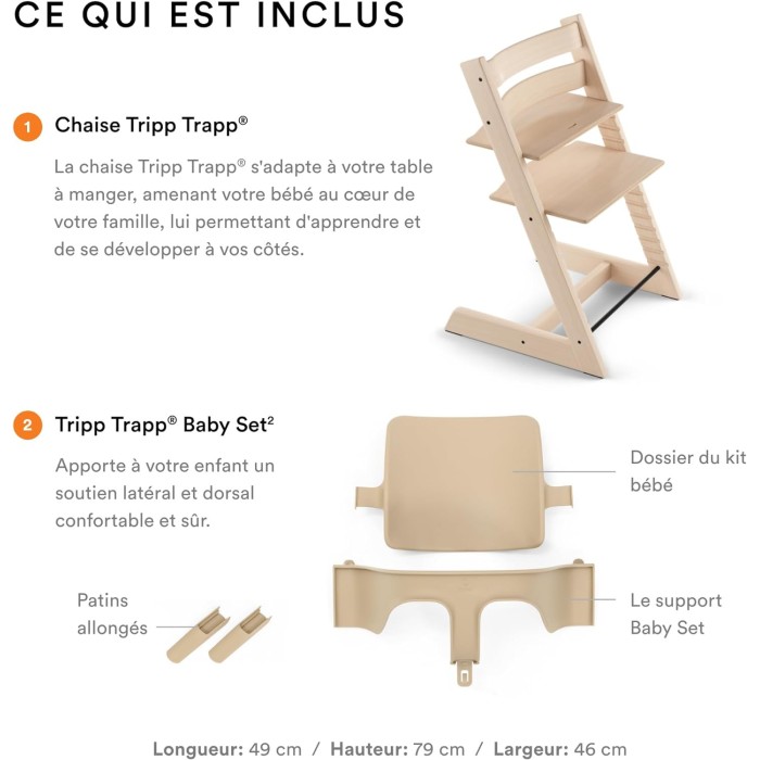 Stokke Chaise Tripp Trapp® - Naturel Chaise haute - Stokke