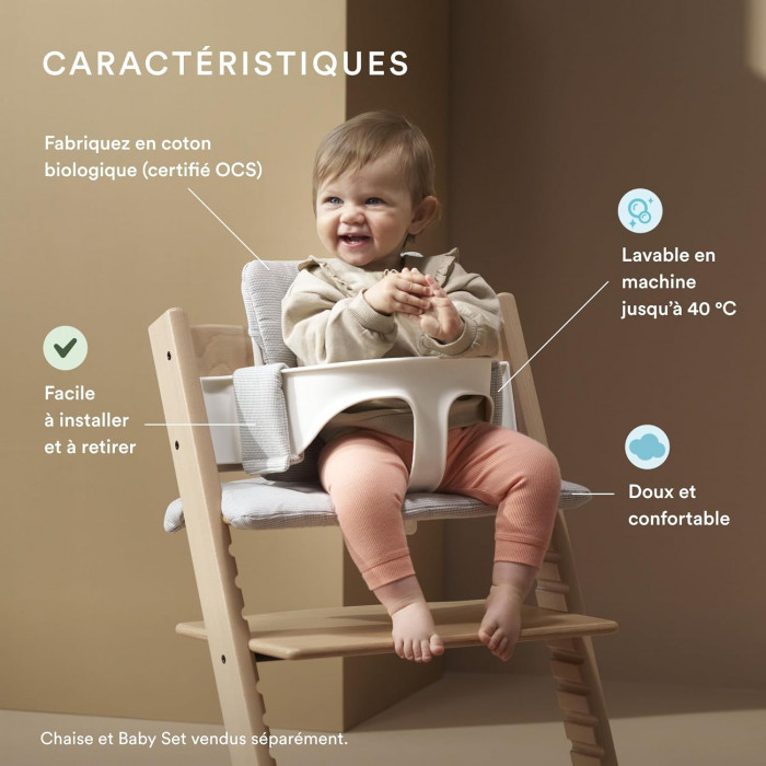 Stokke Coussin TRIPP TRAPP® Classic - Bleu Oiseau Chaise haute 