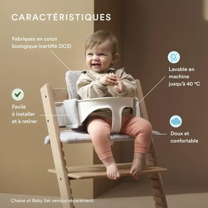 Stokke Coussin TRIPP TRAPP® Classic - Bleu Oiseau Chaise haute 