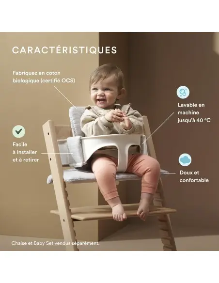 Stokke Coussin TRIPP TRAPP® Classic - Bleu Oiseau Chaise haute 