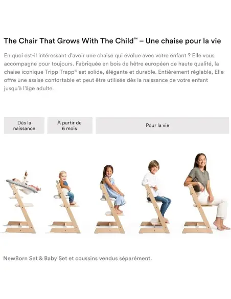 Stokke Plateau Blanc pour Chaise haute TRIPP TRAPP Chaise haute