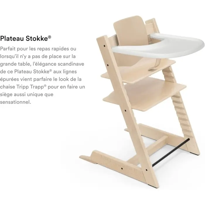 Stokke Plateau Blanc pour Chaise haute TRIPP TRAPP Chaise haute