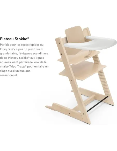 Stokke Plateau Blanc pour Chaise haute TRIPP TRAPP Chaise haute