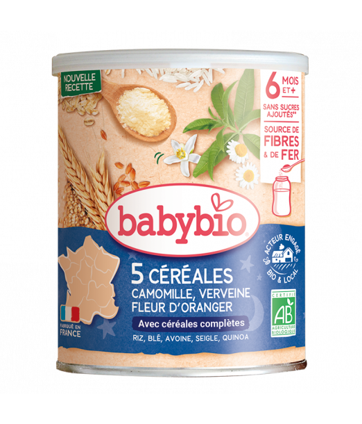 BabyBio Céréales Infantiles Verveine Fleur D'oranger Camomille (Dès 6mois) au Maroc - Baby And Mom