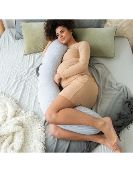 Doomoo Coussin de Grossesse et d'allaitement Buddy Chiné White
