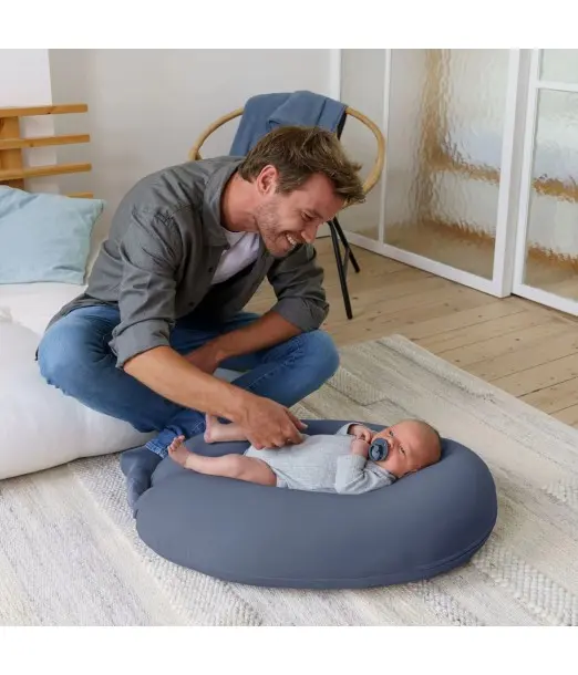 Doomoo Coussin D'allaitement Buddy Jersey Blue Coussin 2