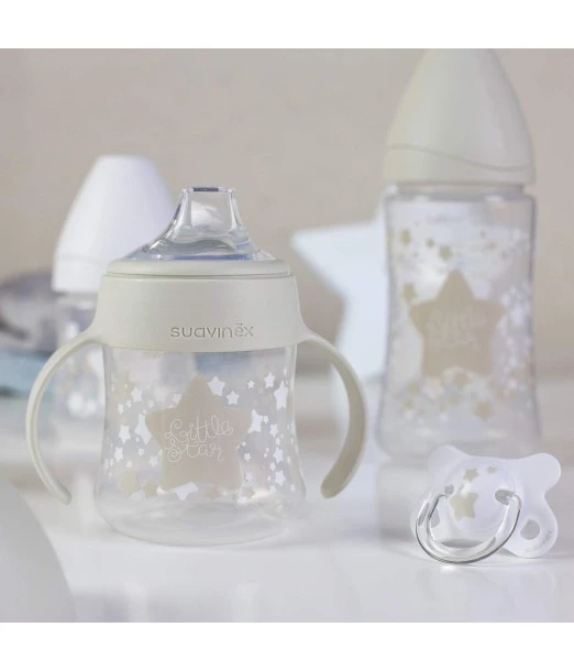 Suavinex set of 4 baby bottles + Little Star pacifier white 2