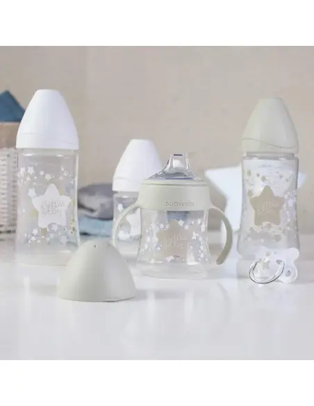 Suavinex set of 4 baby bottles + Little Star pacifier white — photo 4