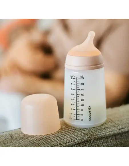 Suavinex Zero.Zero anti-colic baby bottle medium flow 270 ml from 3 months — photo 4