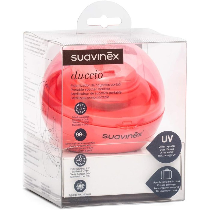 Suavinex Stérilisateur pour Sucettes nomade UV Duccio Rose