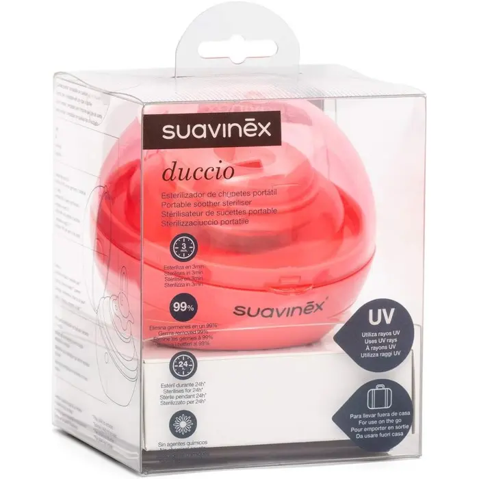 Suavinex Stérilisateur pour Sucettes nomade UV Duccio Rose