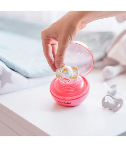 Suavinex Duccio portable UV pacifier steriliser Pink 2