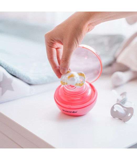 Suavinex Stérilisateur pour Sucettes nomade UV Duccio Rose 2