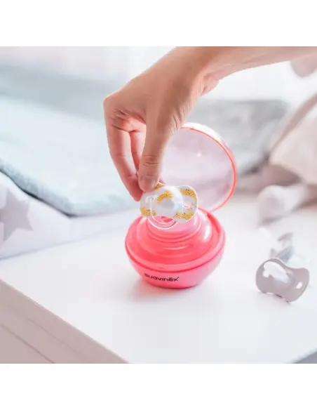 Suavinex Duccio portable UV pacifier steriliser Pink — photo 2