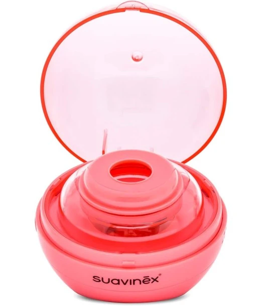 Suavinex Duccio portable UV pacifier steriliser Pink