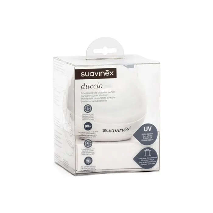 Suavinex Stérilisateur pour Sucettes nomade UV Duccio Blanc