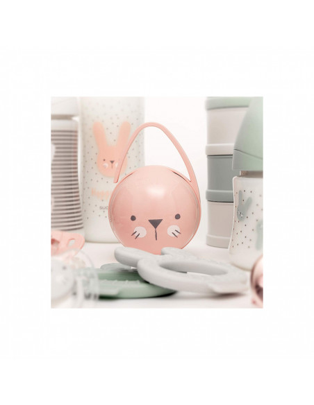 Suavinex Boîte à Sucettes Duo Hygge - Rose Sucettes - Suavinex