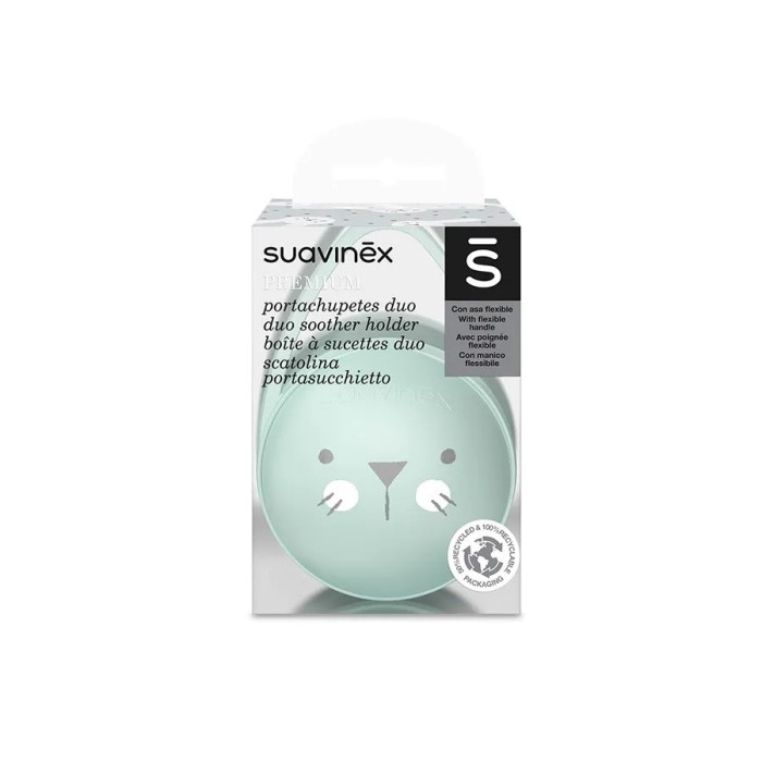 Suavinex Boîte à Sucettes Duo Hygge - Vert Sucettes - Suavinex