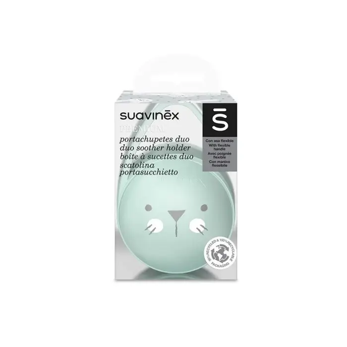 Suavinex Boîte à Sucettes Duo Hygge - Vert Sucettes - Suavinex