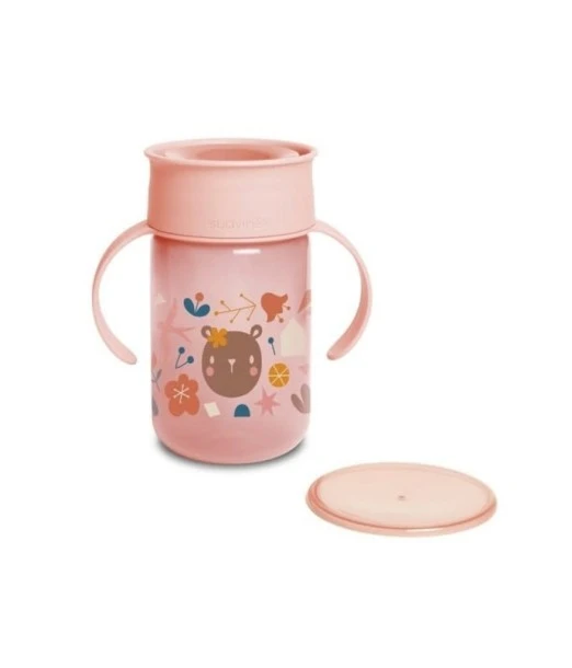 Suavinex 360° training cup pink 340 ml from 12 months 2