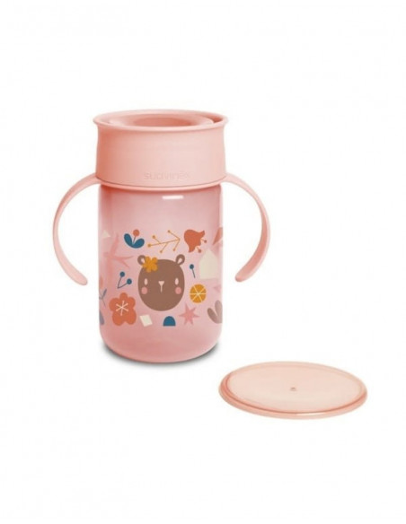 Suavinex Tasse d'apprentissage 360° Rose 340ml 12m+ Vaisselle