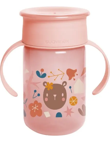 Suavinex 360° training cup pink 340 ml from 12 months