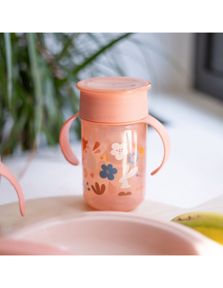 Suavinex Tasse d'apprentissage 360° Rose 340ml 12m+ Vaisselle
