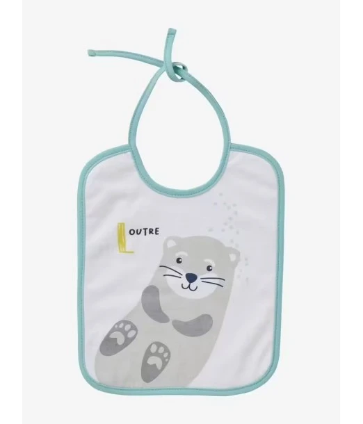 Baby bibs - pack of 7 printed bibs, white background 2