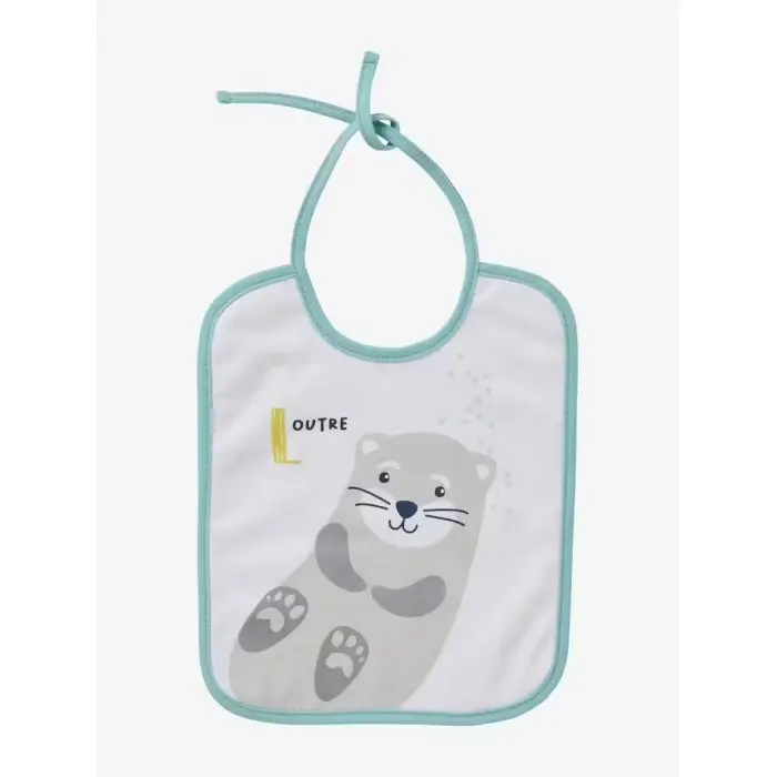 Bavoirs bébé - Lot de 7 bavoirs imprimés fond blanc Bavoir -