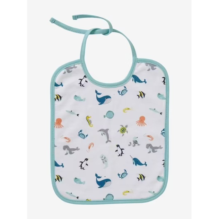 Bavoirs bébé - Lot de 7 bavoirs imprimés fond blanc Bavoir -