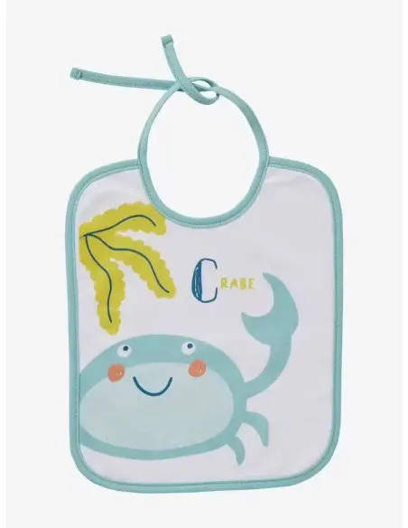 Baby bibs - pack of 7 printed bibs, white background — photo 4