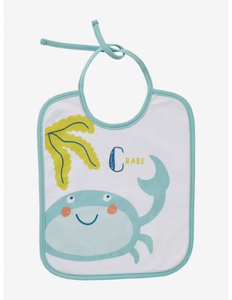 Bavoirs bébé - Lot de 7 bavoirs imprimés fond blanc Bavoir -