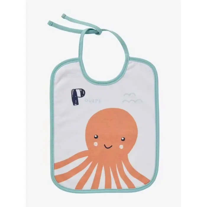 Bavoirs bébé - Lot de 7 bavoirs imprimés fond blanc Bavoir -