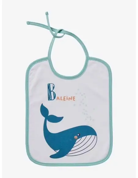 Baby bibs - pack of 7 printed bibs, white background — photo 8