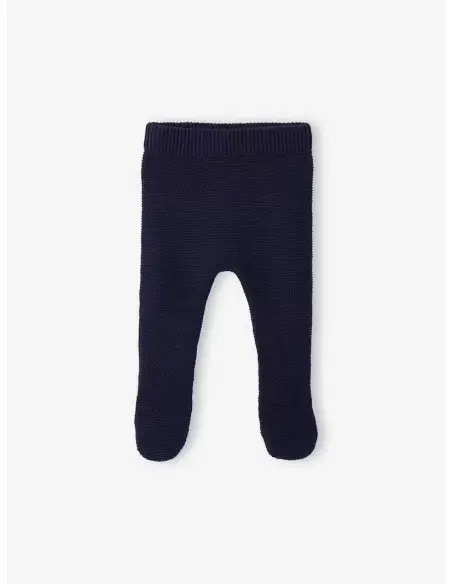 Ensemble naissance 3 pièces en point mousse 6m+ Bleu Marine