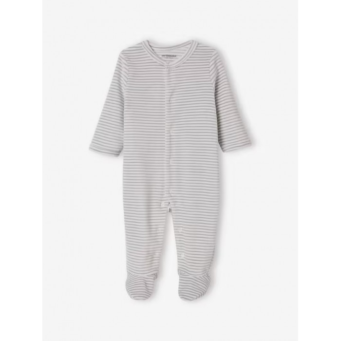 Kit naissance 6 pièces Rayé gris Coffret naissance -