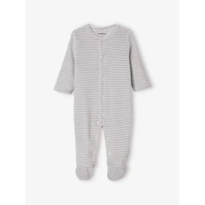 Kit naissance 6 pièces Rayé gris Coffret naissance -