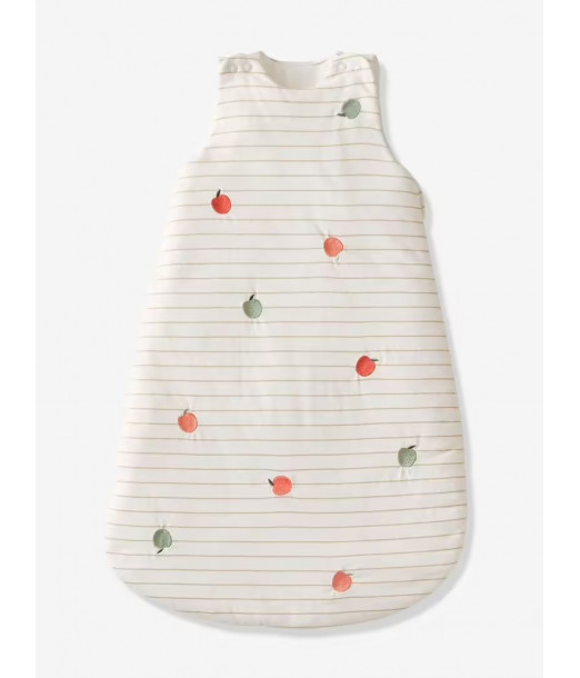 Gigoteuse sans manches Pommes Blanc imprimé 0-6mois TOG 2,5
