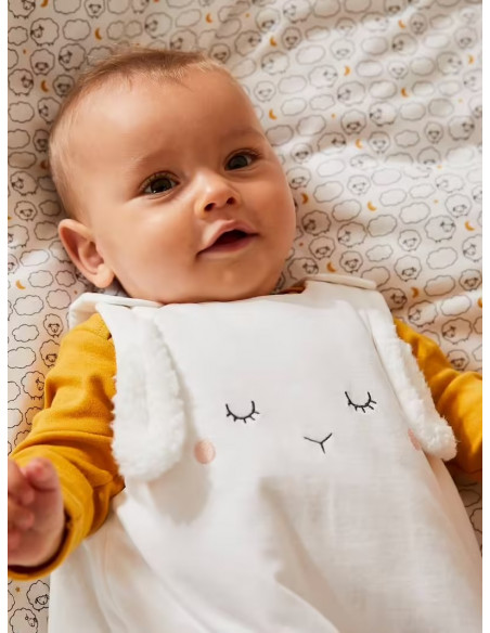 Gigoteuse sans manches Petit Mouton couleur écru 0-6mois TOG