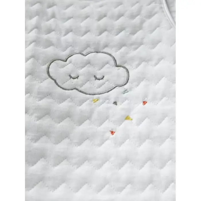Gigoteuse matelassée Bio Nuage à manches amovibles Blanc 0-6