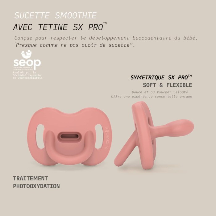 Suavinex Sucette Tout Silicone avec Tétine Symétrique