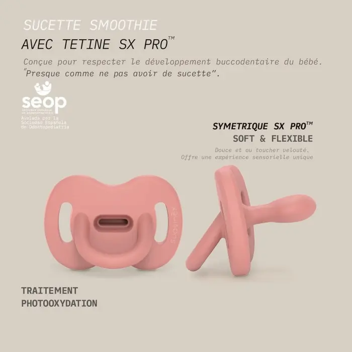 Suavinex Sucette Tout Silicone avec Tétine Symétrique