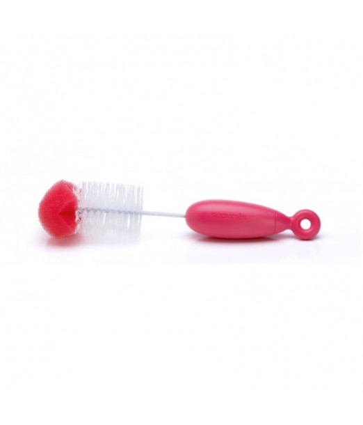 Suavinex Goupillon Brosse nettoyante pour biberons Duo 0m+ Rouge au Maroc - Baby And Mom